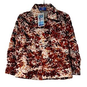 NWT Rebecca multi color button down blouse size 5